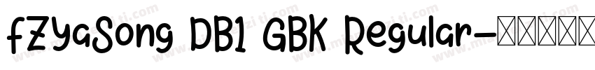 FZYaSong DB1 GBK Regular字体转换